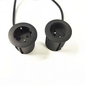 54mmシングルパワーSchukoドイツフランス電源コンセントラウンドグロムメットソケット/オフィス家具デスクトップEUパワーラウンドソケット - Product Image 1