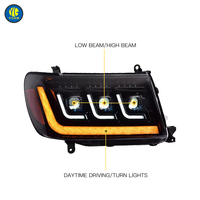 YU GUANG para faros delanteros Toytoa Land Cruiser LC100 actualización LED 3 lentes montaje de lámpara de cabeza duradero DRL LC 100 luces delanteras