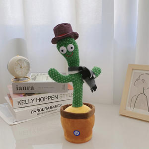 Peluche parlante con carga USB <span class=keywords><strong>para</strong></span> bebé, juguete de peluche con voz, de peluche, con altavoz, <span class=keywords><strong>Cactus</strong></span> bailando, venta al por mayor - Product Image 6