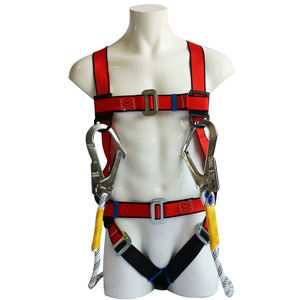 Sabuk keselamatan kerja, pengaturan empat titik, sabuk keamanan lengkap, kait ganda, pencegahan jatuh, harnes keselamatan mendaki - Product Image 1