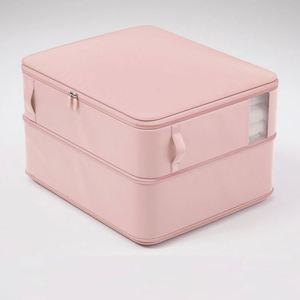 Large Satin Windows Quilted Clothing Organizer Box New Arrival Multifunctional Moving Washable Sustainable <b>Clothes</b> <b>Storage</b> for - Product Image 5