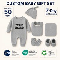 Ensemble cadeau pour nouveau-né en coton épais 100% avec body, couverture, bavoir et bonnet – Fabricants de vêtements personnalisés haut de gamme, faible MOQ