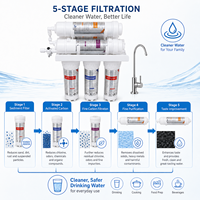 Système de filtration d'eau de cuisine, unité de purification d'eau multi-cartouches avec robinet pour la maison, fourniture pour distributeurs