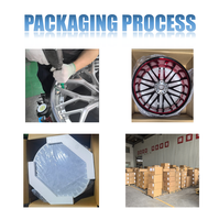 Llantas de Aleación Forjadas Ligeras de 19 y 20 Pulgadas, Borde Blanco, Radios Negros, 5x120 5x130, Llantas Cóncavas para Camionetas, SUV, 4x4, Todoterreno