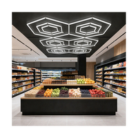Meilleure vente Connexion en une étape Haute efficacité Détaillant Haute Lumen Bureau Garage Led Lumière géométrique