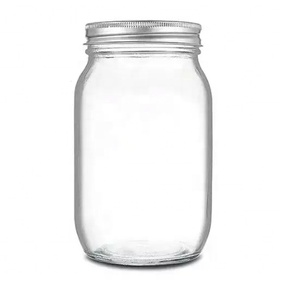 Glas Glas Lieferant Großhandel Küche 250ml 500ml Einmach gläser 8 oz 16 oz Glas Vorrats gläser mit Deckel - Product Image 4