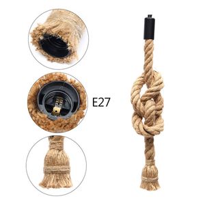 Enchufe de luz doble Base de lámpara colgante 1M cuerda techo redondo E27 soporte tornillo estilo para café Vintage Edison filamento Luz - Product Image 4