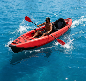 Kayak inflable portátil tipo canoa, de dos plazas, para pescar en río, en venta. - Product Image 1