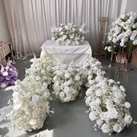Bunga Sutra Buatan Tangan Modern 80cm IFG Factory Direct, Bola Bunga Baby Breath Putih Romantis untuk Pernikahan