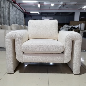 Salon design nordique <span class=keywords><strong>Poltrone</strong></span> Sala Pranzo Boucle <span class=keywords><strong>canapé</strong></span> fauteuil moderne crème blanc Teddy fauteuil de salon pour la maison - Product Image 5