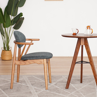 Tissu de concepteur de chaises de salle à manger en bois massif minimaliste moderne nordique pour la maison cuisine salon hôtel meubles multi-applications