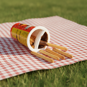 بسكويت على شكل أعواد مغطى بالشوكولاتة بتصميم كرتوني مطبوع، وجبات خفيفة مفضلة للأطفال - Product Image 2