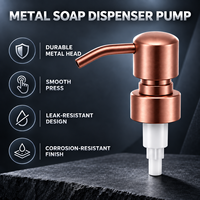 Pompe doseuse en acier inoxydable 304, 28 mm, couleur personnalisée, tête de pompe universelle pour bouteille en plastique ou en verre, pour savon ou lotion