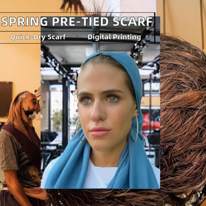 Phụ Nữ Của Mùa Xuân Mùa Hè Pre-Gắn Kích Thước Vuông Headscarf Tùy Chỉnh Có Thể Điều Chỉnh Đồng Bằng Màu Sắc Tóc Khăn Nhung Grip Làm <span class=keywords><strong>Polyester</strong></span> - Product Image 2