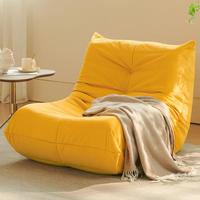 Canapé d'angle en tissu suédé jaune compressé canapé éponge haute densité dans une boîte canapé à Compression sous vide pour le salon