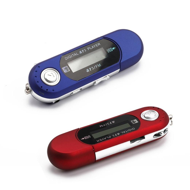 LCD Screen Flash 32GB TF Card Slot Digital MP3 Player with FM Radio and Earphone Portable Mini USB Flash Player ABS Material
