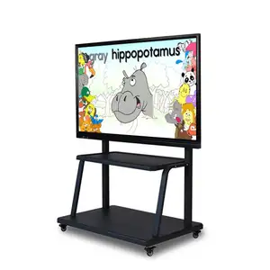 55 65 75 86 98 inch IR Multi Touch Dual System Interactive Board for Education Meeting Smart Display Whiteboard