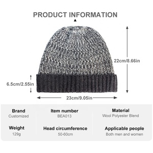 Nhà <span class=keywords><strong>S</strong></span>ản Xuất <span class=keywords><strong>S</strong></span>ọ Người Đàn Ông Mùa Đông Mềm Thăng Hoa Đồng Bằng Biểu Tượng Tùy Chỉnh Len Đan <span class=keywords><strong>Beanie</strong></span> <span class=keywords><strong>Hat</strong></span> - Product Image 3