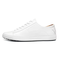 Chaussures décontractées pour hommes en cuir respirant, de marque, élégantes, plates, pour la marche et la gym, vente en gros