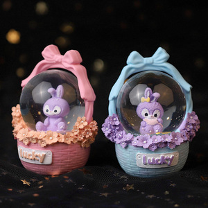 كرة جديدة لطيفة كرتونية ثلاثية الأبعاد كرة ثلج صغيرة مضيئة لحلي هدايا عيد الميلاد - Product Image 1