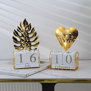 Mystic Arts Wooden Cube Perpetual <b>Calendar</b> With Flip Dates Modern Desktop Decoration For Home Office - Product Image 3