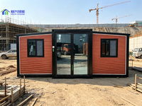 Maison conteneur extensible à déploiement rapide certifiée ISO de 20 pieds, résistante aux tremblements de terre et aux inondations, pour les secours en cas de catastrophe et les abris d'urgence