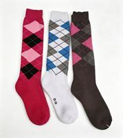 Chaussettes de sport personnalisées en gros pour jeunes, montantes, tricotées, élastiques, respirantes, écologiques, en coton et nylon, à compression, pour l'équitation et la course à pied