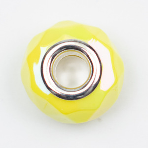 Perles en lucite de 15 mm, marbrées UV solides, surface taillée, brillance élevée, forme irrégulière, couleurs mélangées, pour bracelet, collier, chaîne de téléphone portable, bricolage - Product Image 5