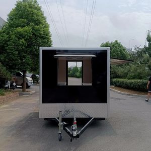 Remolque de Comida Comercial de Acero Inoxidable, Carrito Móvil para Café, Pizza, Barbacoa, Helados, Hamburguesas y Catering - Product Image 4