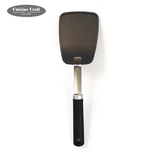 Heat-Resistant Kitchen Flexible Silicone Turner Pancake Turner With TPR Soft Grip Handle