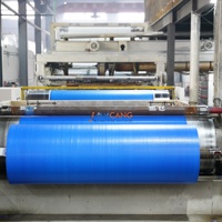 Rouleau de bâche PE bleue 180 g/m² imperméable et résistante aux UV pour la construction et les couvertures de camions