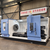 Tour CNC robuste CWK61125 avec guidage de 755 mm, porte-outils électrique à 4 positions, contre-épingle manuelle et mandrin à 4 mors de 1000 mm