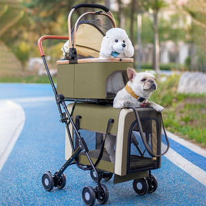 <span class=keywords><strong>Passeggino</strong></span> per cani a doppio strato trasportino leggero doppio <span class=keywords><strong>passeggino</strong></span> per animali domestici multistrato ampio spazio staccabile <span class=keywords><strong>separabile</strong></span> - Product Image 2