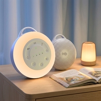 Veilleuse LED ABS rechargeable à intensité variable avec son de la nature moderne et bruit blanc chaud, haut-parleur d'appoint pour bébés, aide au sommeil
