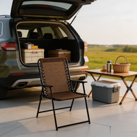Fauteuil inclinable de patio pliable robuste sur mesure, design contemporain, cadre en acier inoxydable réglable, durable, anti-UV, pour chambre et parc