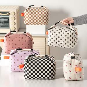 Bolsa térmica de pana para el almuerzo, gran capacidad, impermeable, tipo bento, para viajes al aire libre, picnic, con paquete de hielo. - Product Image 1