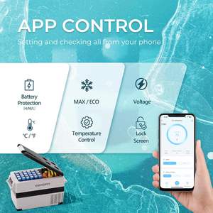 ثلاجة سيارة Euhomy الأكثر مبيعًا، 45 لتر (48QT)، بجهد 12 فولت، مع تحكم عبر التطبيق، ثلاجة محمولة للسيارات، فريزر للسيارة - Product Image 2