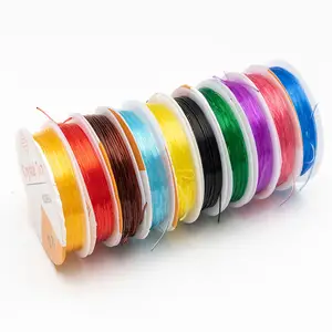 Multi-tamanho Transparente Elástico Esticar Corda Spool Cord Tópico Cordas Jóias DIY Fazendo Beading Pulseira de Cristal Fio de Pesca