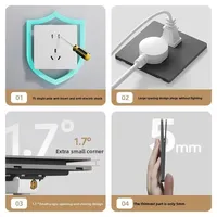 Panneau de commande en acrylique ultra-fin de type 86, minimaliste et luxueux, avec micro-interrupteur, gris, pour usage domestique, simple ou double commande, dissimulé, 10A