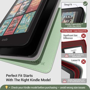 Đứng trường hợp đối với 2024 Kindle PaperWhite 12th <span class=keywords><strong>7</strong></span> "DIY Thiết kế thời trang tùy chỉnh in PU bảo vệ trường hợp máy tính bảng - Product Image 3