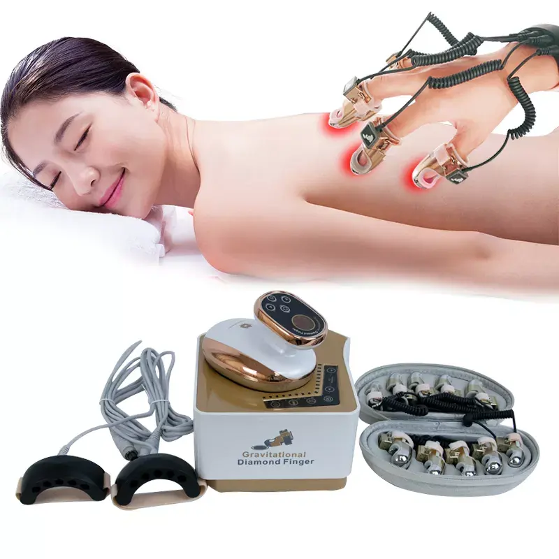 Cilt sıkılaştırıcı tonlama elmas parmak Microcurrent yüz germe makinesi kırışıklık kaldırmak EMS yüz masajı