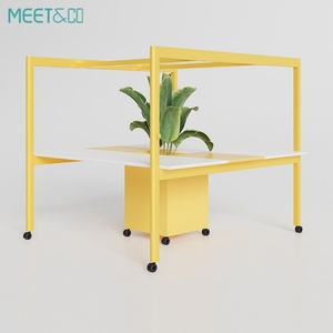 Modern 6-Seater Modular Office Workstation <b>Desk</b> 4-Person Staff Cubicle with Meeting Room for Office Furniture - Product Image 3