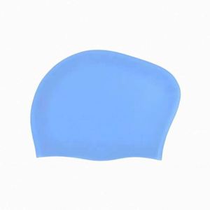 Bonnet de bain unisexe en silicone pour cheveux longs, antidérapant, haute élasticité, protection des oreilles, imperméable, couleur unie, USA Mairun - Product Image 5