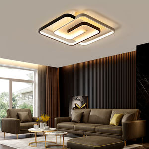 Gran oferta, luz de techo LED ultrafina minimalista de hierro de tres colores para sala de estar, dormitorio, botón Manual blanco cálido de 48W - Product Image 4