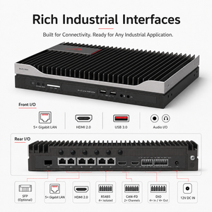 Ordinateur Edge AI sans ventilateur 20TOPS avec Ascend Atlas 200I A2, 5 ports Gigabit LAN, 4G WiFi, CAN, RS485 pour l'analyse vidéo - Product Image 5