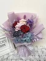Buket Hadiah Hari Valentine & Natal dengan Bunga Asli Alami yang Diawetkan dan Dikeringkan, Tahan Lama, Romantis untuk Pacar