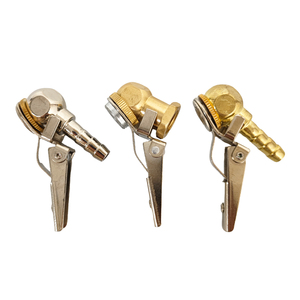 ชุดหัวเติมลมแบบหนีบ 2 ชิ้น ขนาด 1/4 นิ้ว แบบ NPT ตัวเมีย พร้อมเกจวัดแรงดันดิจิตอล สำหรับยางรถยนต์  ปรับแต่งได้ตามความต้องการของ OEM - Product Image 1
