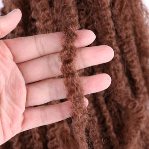 Offre Spéciale 100g Springy <span class=keywords><strong>Afro</strong></span> Kinky Curly Cheveux En Vrac 18 "Crochet Tresse Pré-peluché Extensions Synthétiques Kinky Marley Tressage Cheveux - Product Image 5
