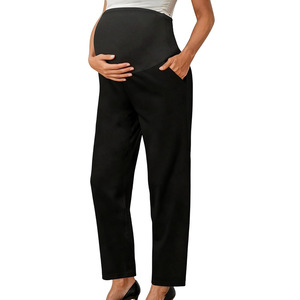 <span class=keywords><strong>Pantalon</strong></span> de <span class=keywords><strong>grossesse</strong></span> pour femme, coupe large, style décontracté, avec poches, pour le yoga et le travail, à porter par-dessus le ventre - Product Image 4