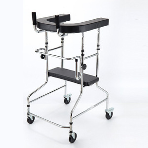 Déambulateur en forme de U à 4 roues avec siège 73x88x19 cm pour patients hémiplégiques, usage intérieur - Product Image 1